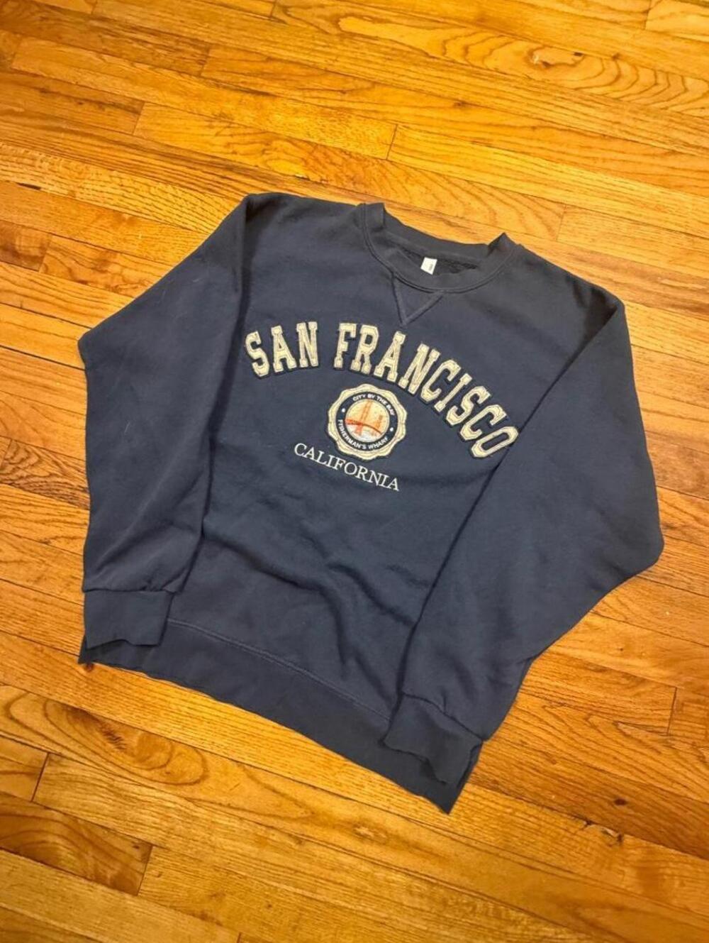 Women's Navy and Blue Sweatshirt